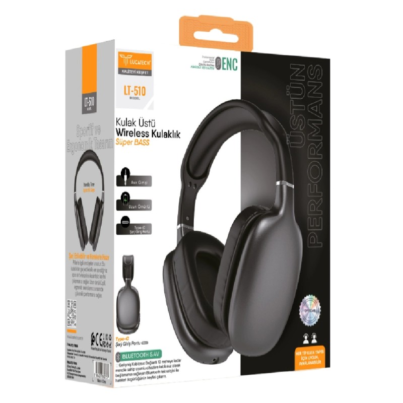 Lucatech Lt510 Kulak Üstü Bluetooth Kulaklık